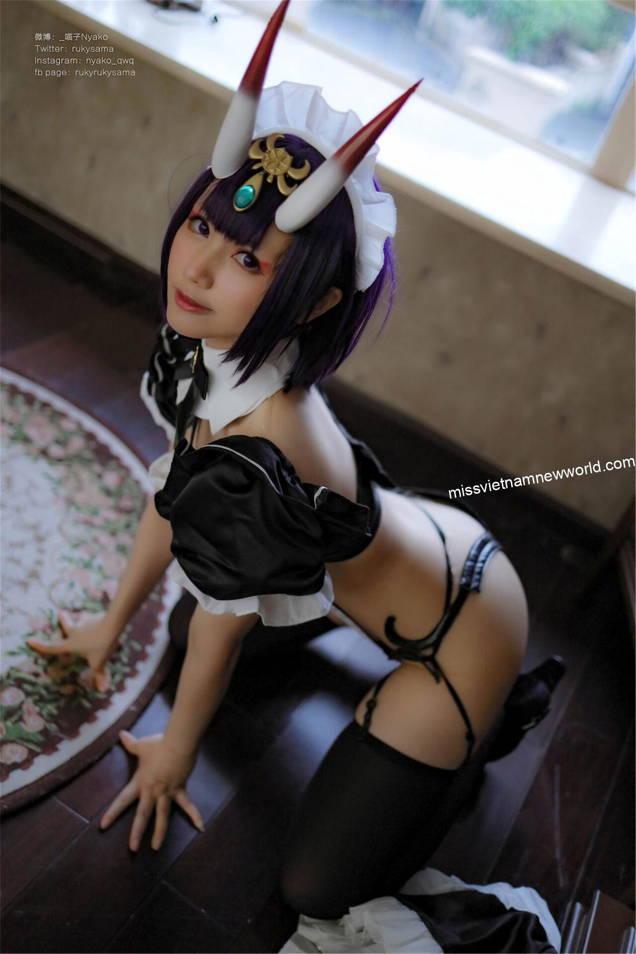 nyako-cosplay-shuten-douji-maid (4)