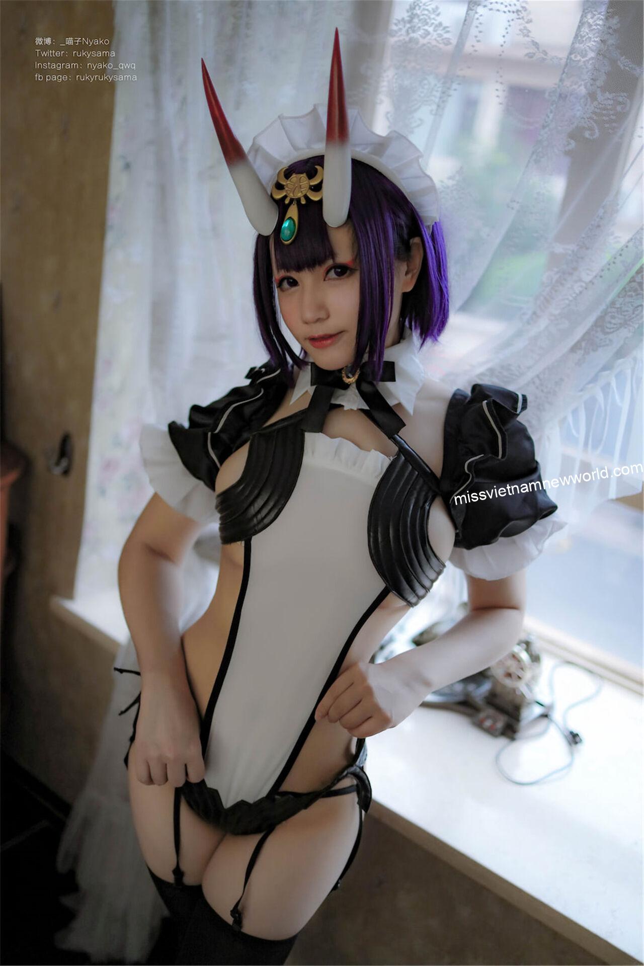 nyako-cosplay-shuten-douji-maid (7)