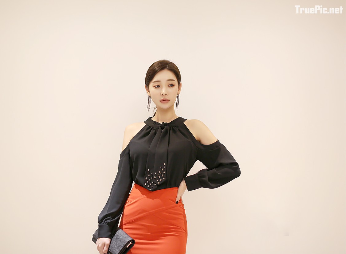 Park Da Hyun beautiful images - Korean fashion office dress - Jan.2018, TruePic.net