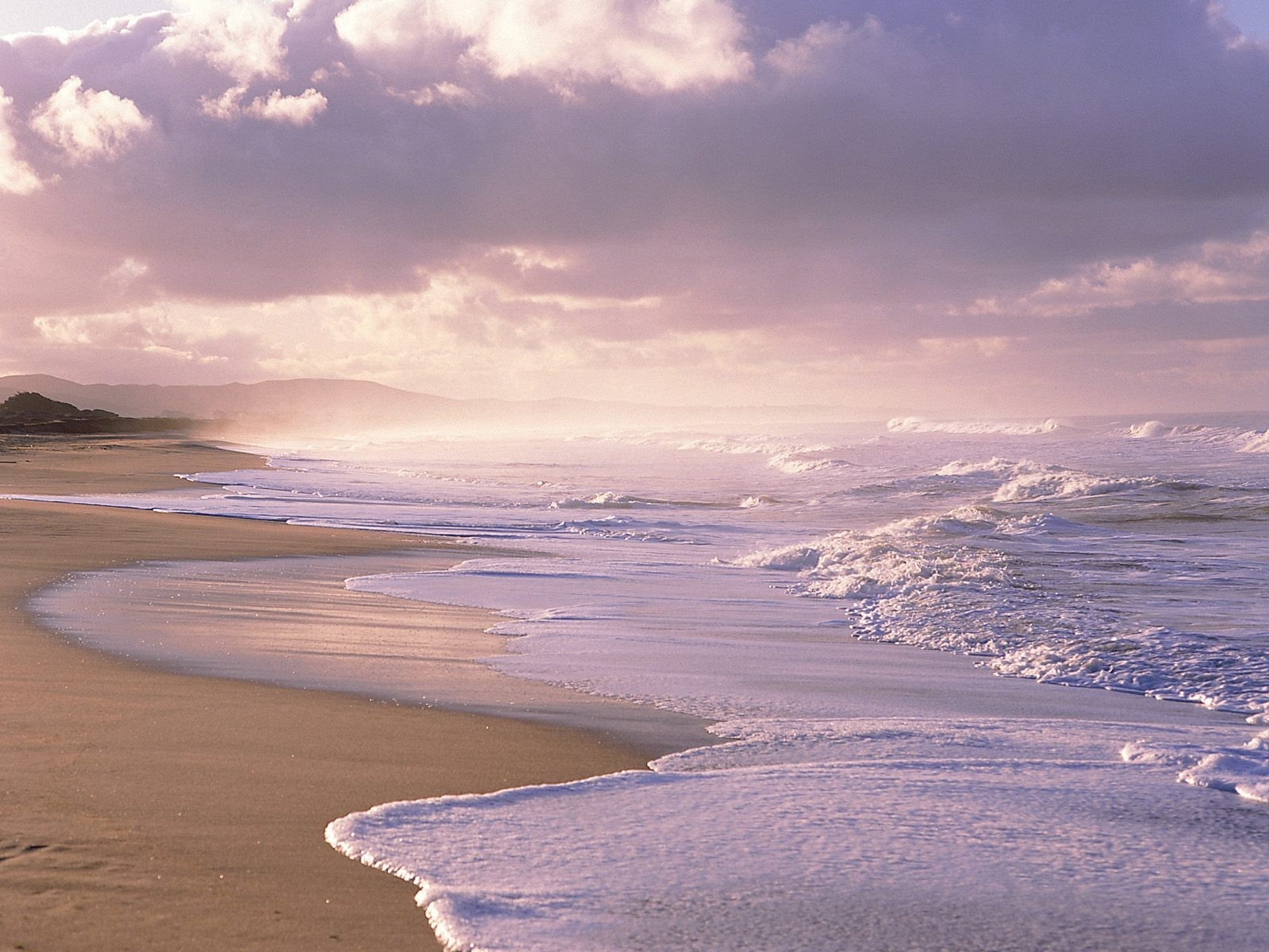 ocean, foam, beach, sand