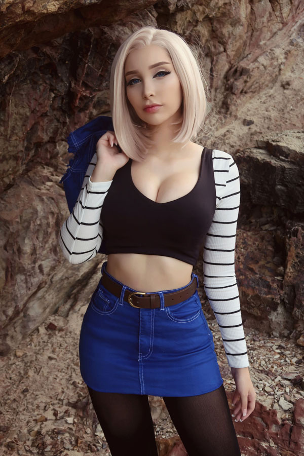 Mỹ nữ khiến fan ruột đứng ngồi không yên với màn cosplay Android 18 nóng bỏng đến từng xăng ti mét - Ảnh 13.