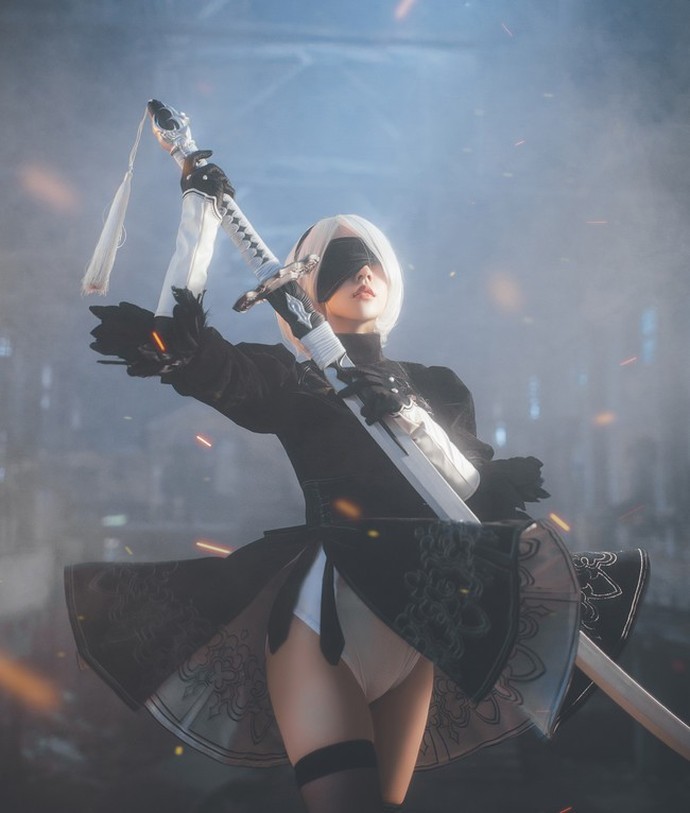 Bỏng mắt với cosplay về cô nàng 2B trong Nier: Automata - Ảnh 5.