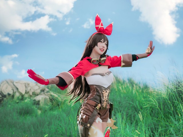 Tan chảy với bộ ảnh cosplay Amber trong Genshin Impact, xinh tựa thiên thần - Ảnh 8.