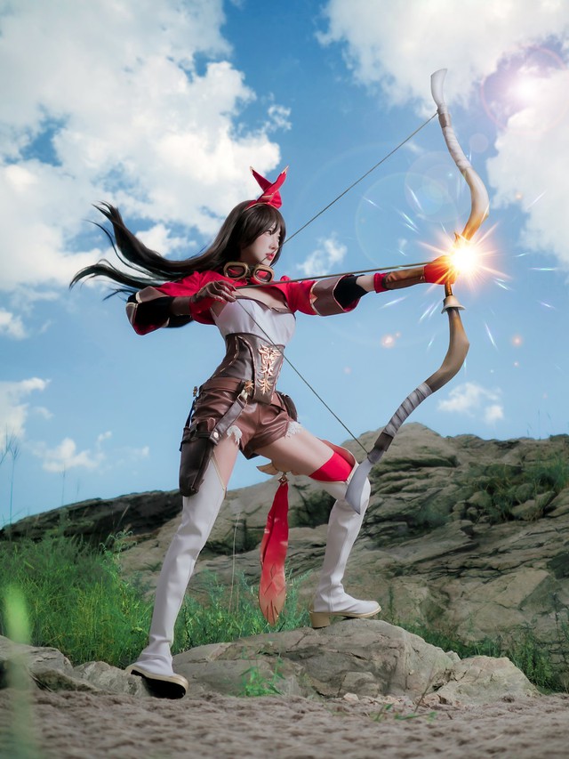 Tan chảy với bộ ảnh cosplay Amber trong Genshin Impact, xinh tựa thiên thần - Ảnh 13.