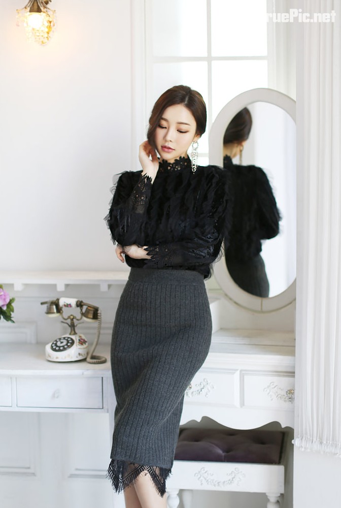 Park Da Hyun beautiful images - Korean fashion office dress - Jan.2018, TruePic.net