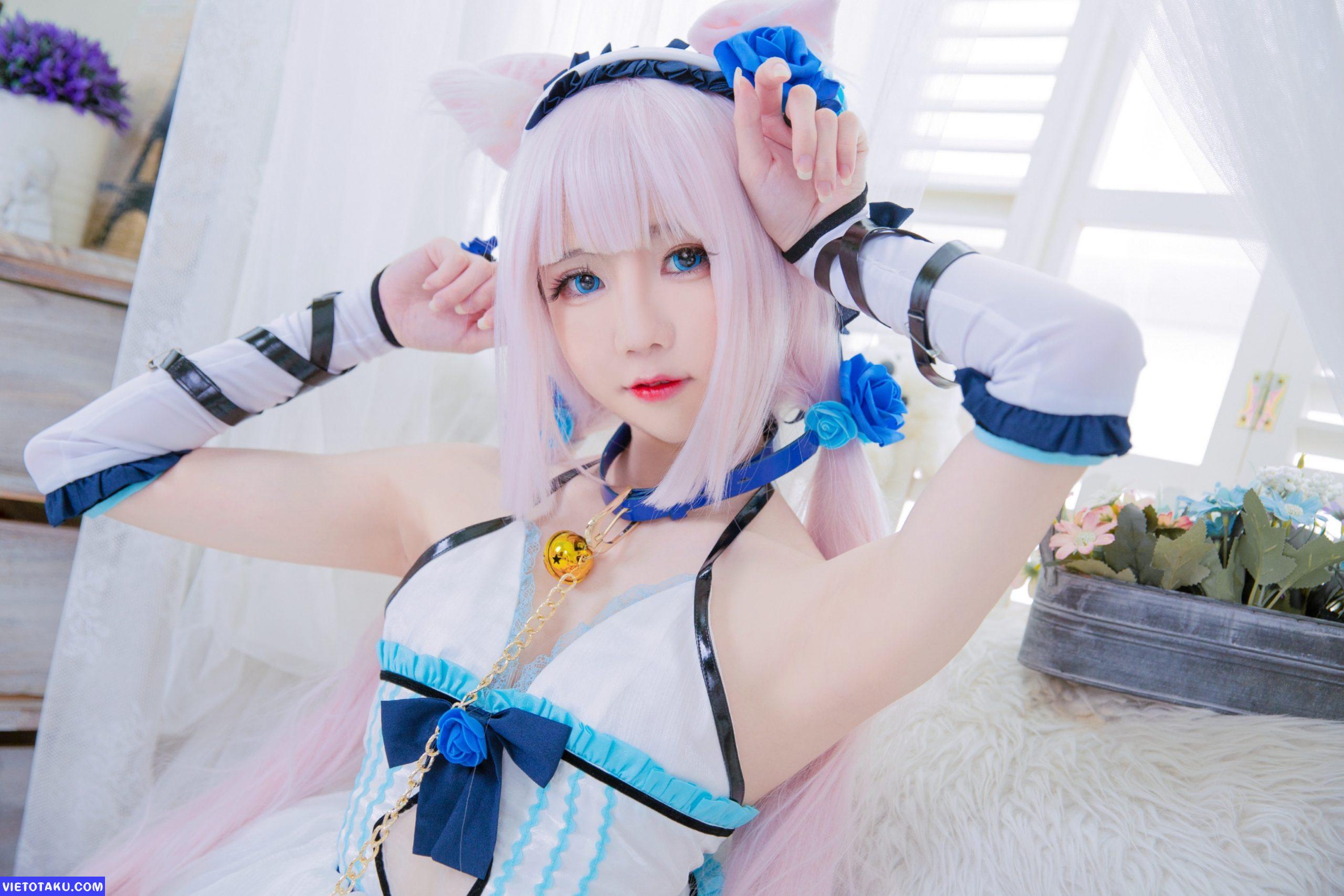 Sally Dorasnow với bộ cosplay Nekopara trong anime Vanilla phần 2 20