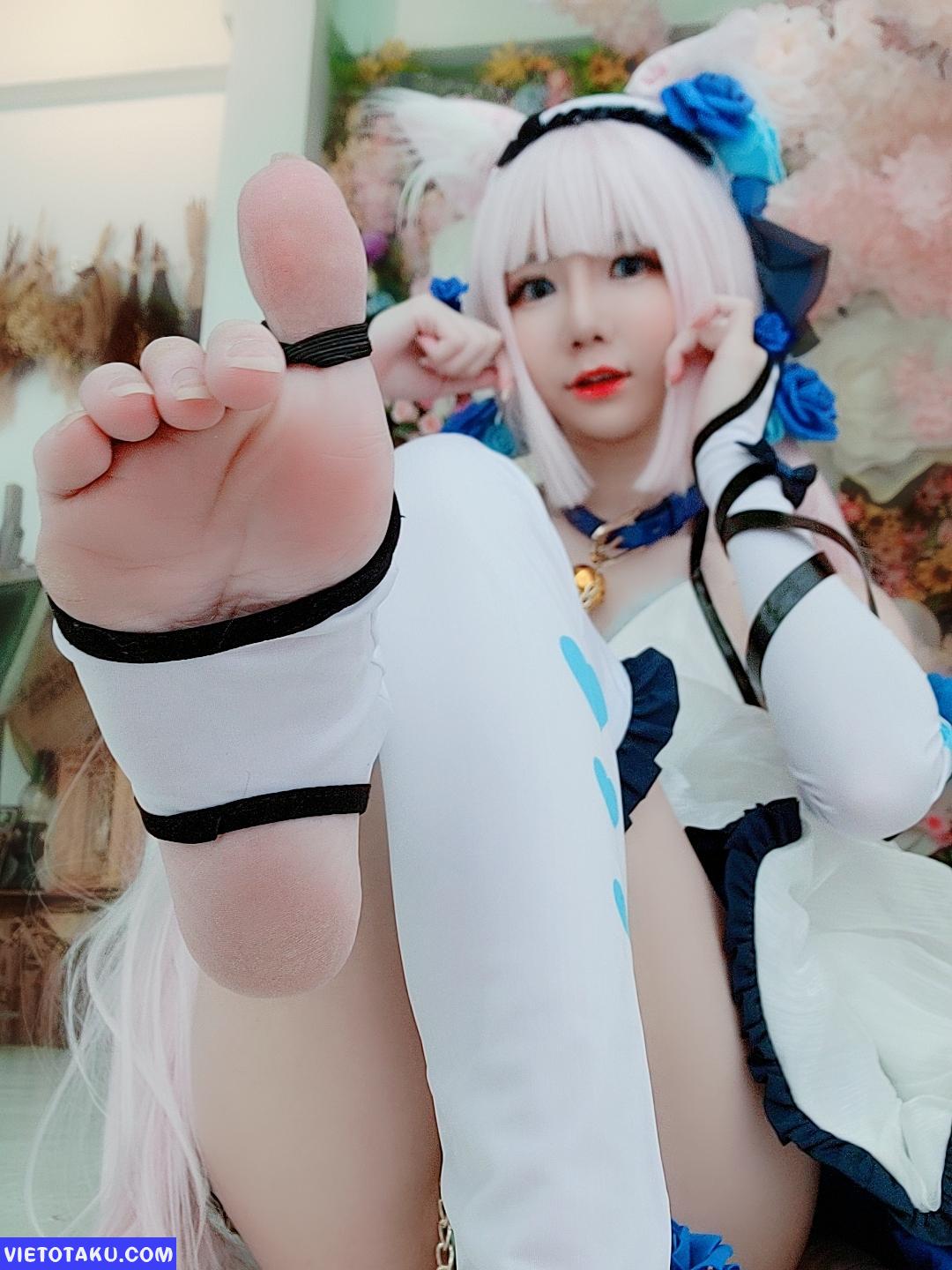 Sally Dorasnow với bộ cosplay Nekopara trong anime Vanilla phần 2 9