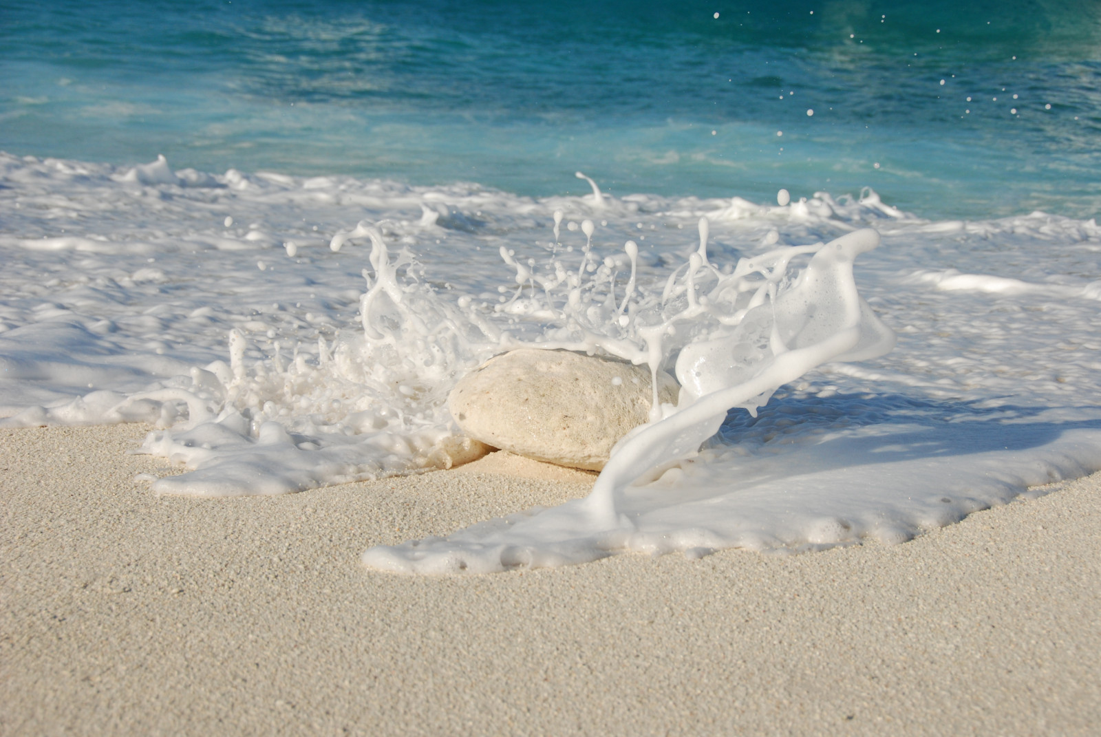 sea, ocean, sand, stone, splash