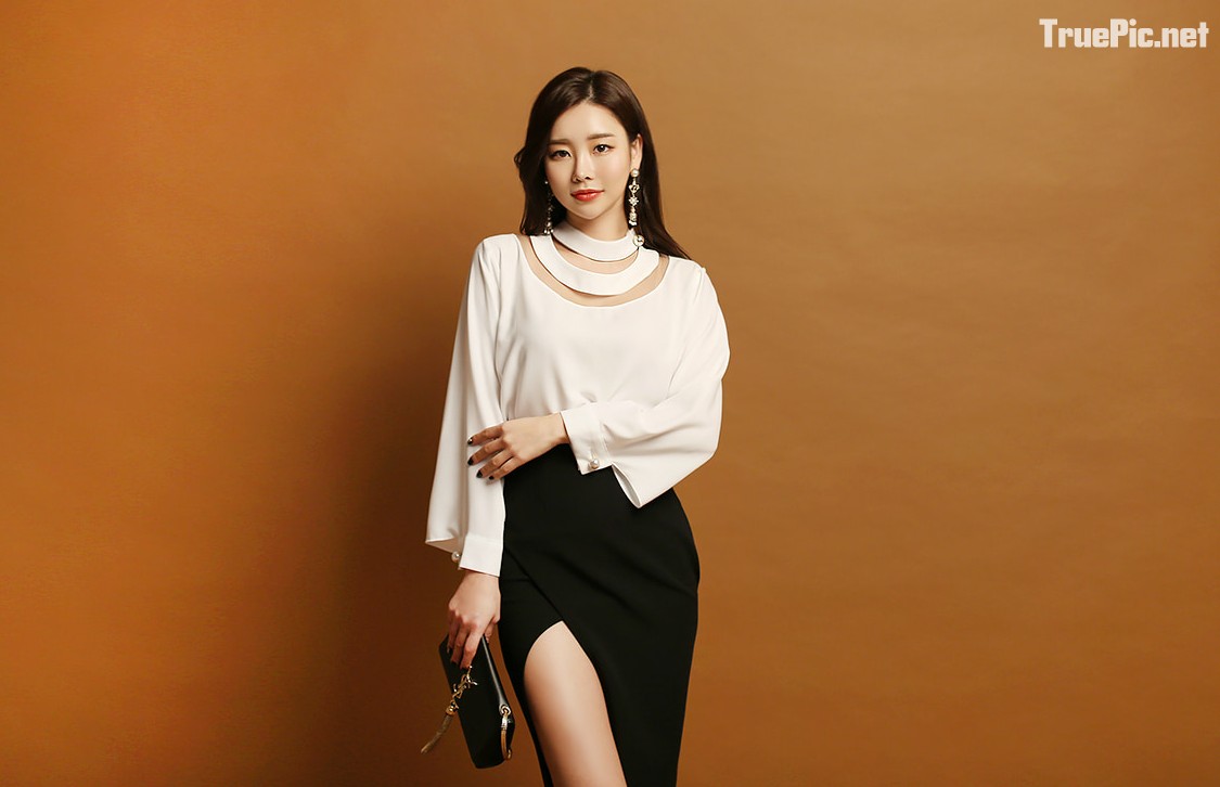 Park Da Hyun beautiful images - Korean fashion office dress - Jan.2018, TruePic.net