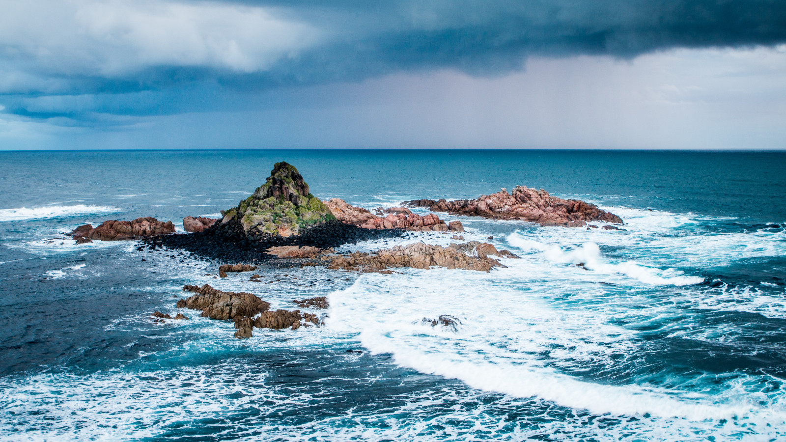 stones, sea, ocean, Surf, foam