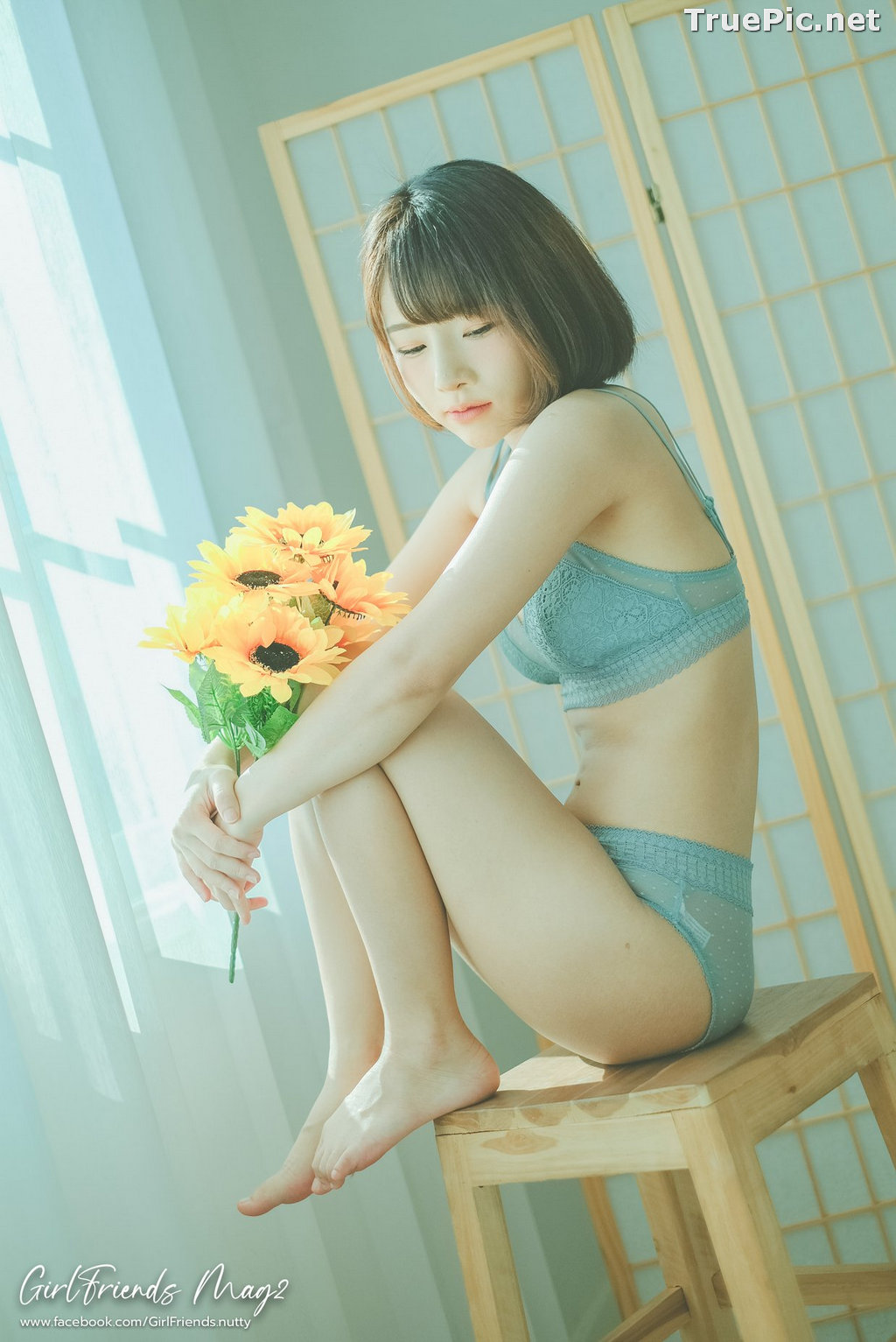 Image Thailand Model - Ar Yumi - Sun Flower and Light Blue Lingerie - TruePic.net - Picture-15