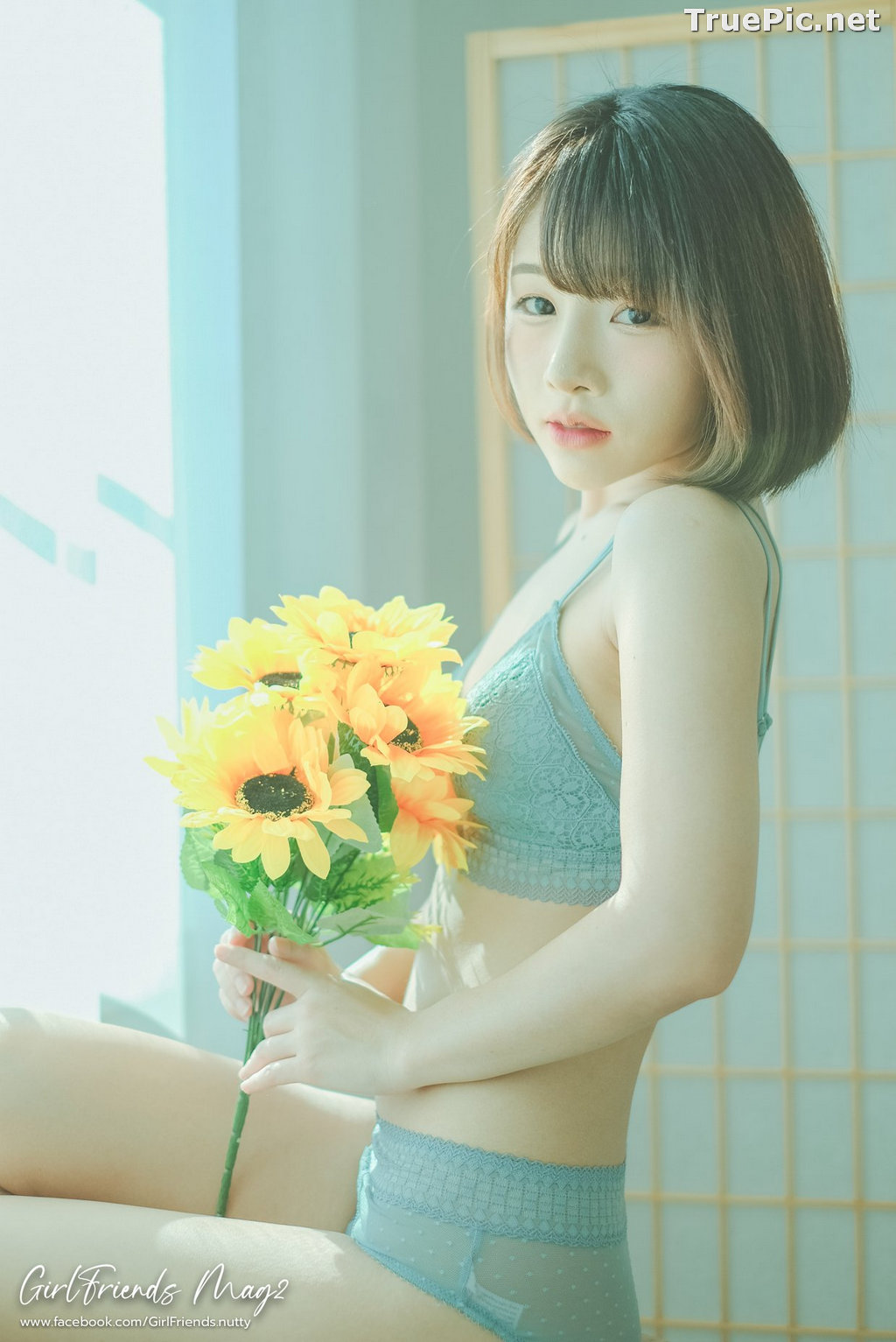 Image Thailand Model - Ar Yumi - Sun Flower and Light Blue Lingerie - TruePic.net - Picture-8