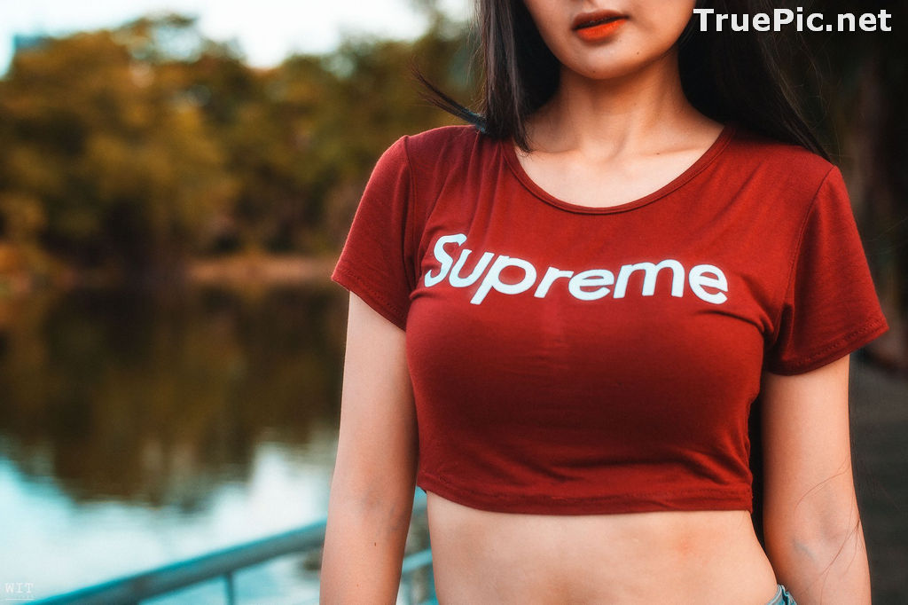 Image Thailand Model - Muay Phinitnan - Supreme Crop Tops and Jeans - TruePic.net - Picture-2