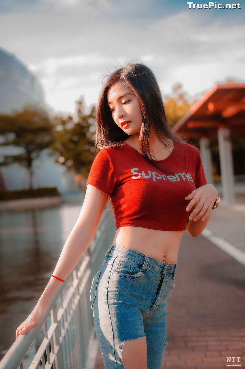 Image Thailand Model - Muay Phinitnan - Supreme Crop Tops and Jeans - TruePic.net - Picture-7