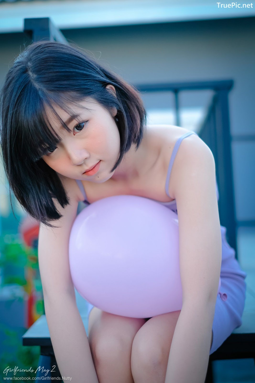 Image Thailand Model - Pakkhagee Arkornpattanakul - Purple Balloon - TruePic.net - Picture-1