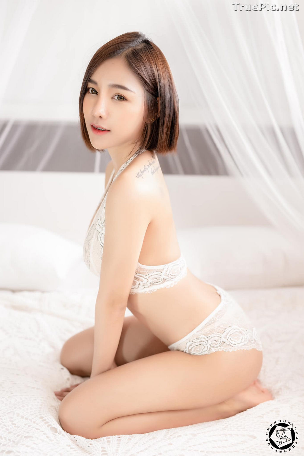 Image Thailand Model - Papoy Kuanpradit - Sexy White Lingerie - TruePic.net - Picture-2