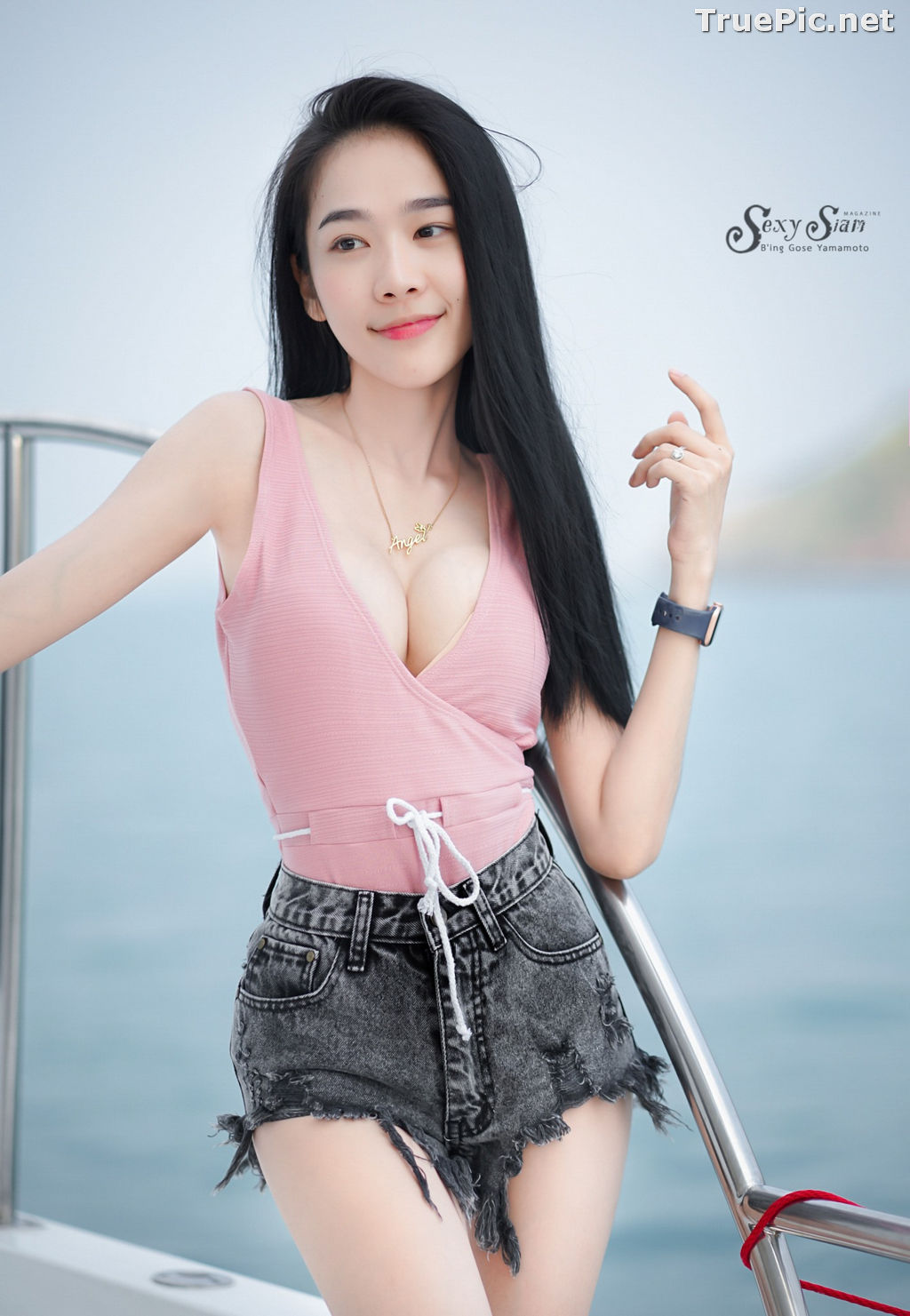 Image Thailand Model - Patcharin Srikunchai - Pink Monokini and Jean Pants - TruePic.net - Picture-4