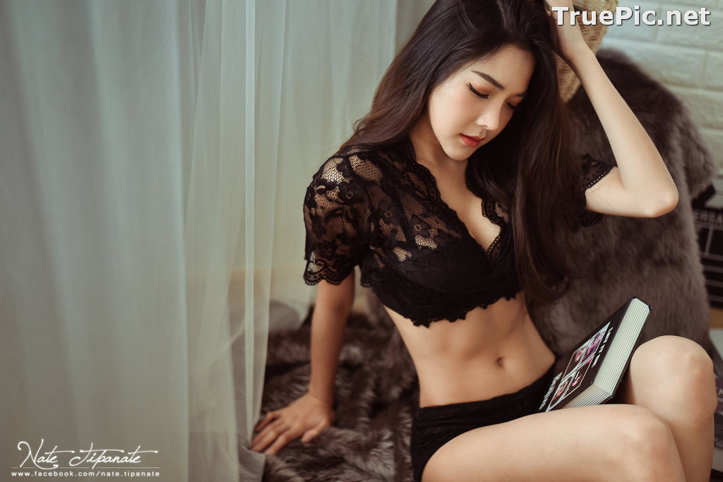 Image Thailand Model - Phitchamol Srijantanet - Black and White Lace Lingerie - TruePic.net - Picture-35