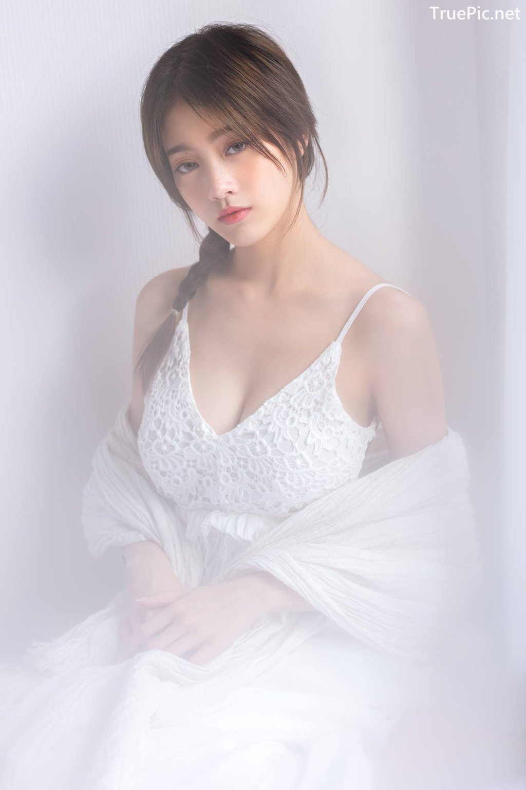 Image Thailand Model - Pimploy Chitranapawong - Beautiful In White - TruePic.net - Picture-7