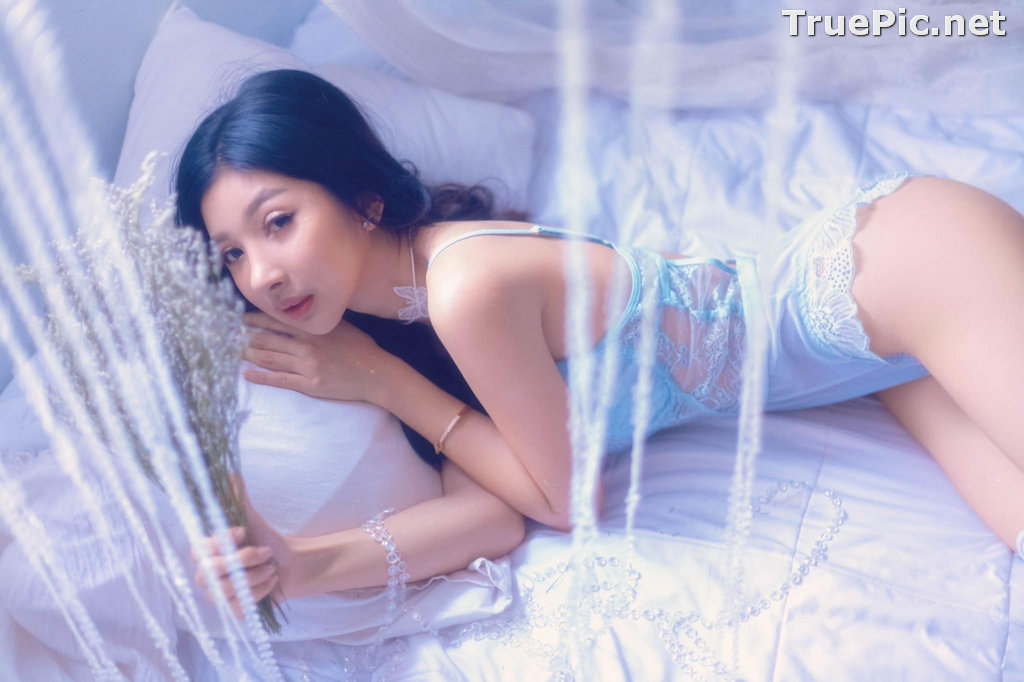 Image Thailand Sexy Model - Pattamaporn Keawkum - Blue Transparent Lingerie - TruePic.net - Picture-3