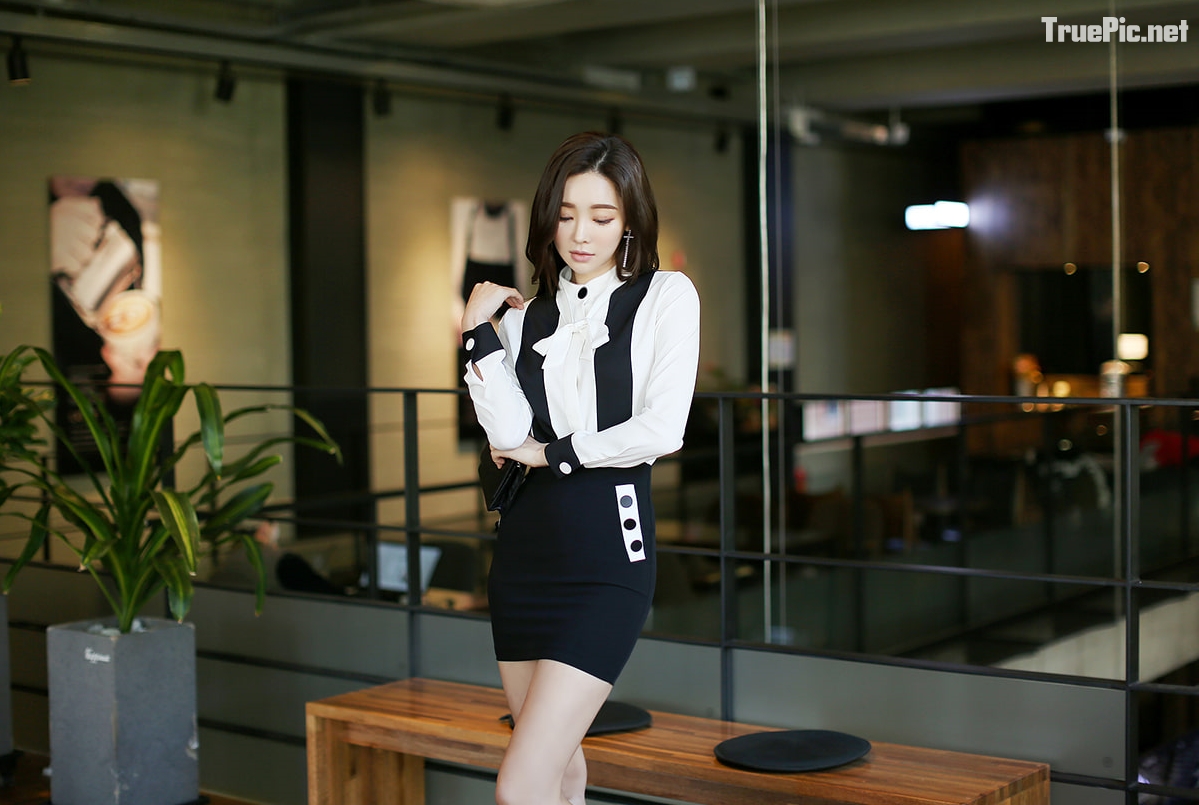 Park Da Hyun Korea Model very cute with beautiful Office Dress, TruePic.net