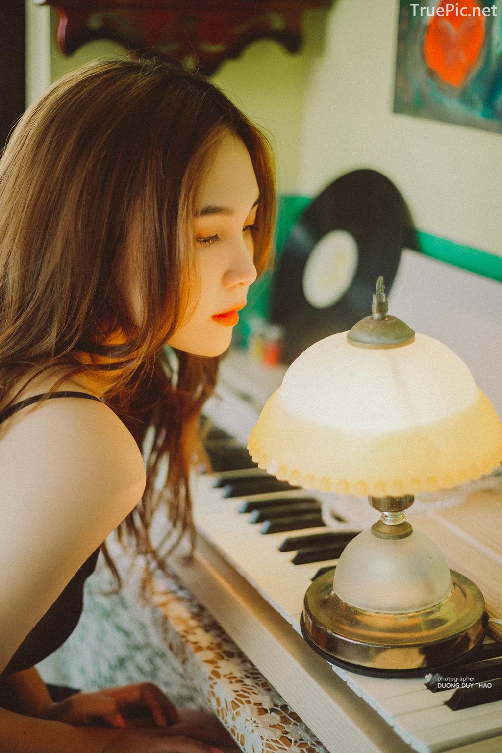 Vietnamese cute model - Nguyen Yen Nhi - One day practicing piano - Picture 12