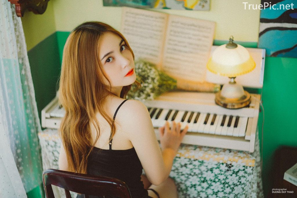 Vietnamese cute model - Nguyen Yen Nhi - One day practicing piano - Picture 20