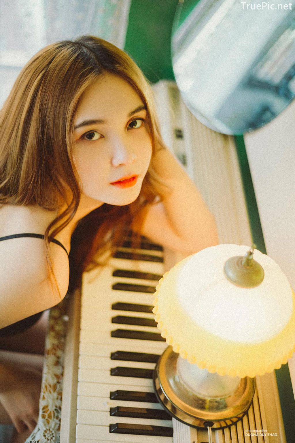 Vietnamese cute model - Nguyen Yen Nhi - One day practicing piano - Picture 24