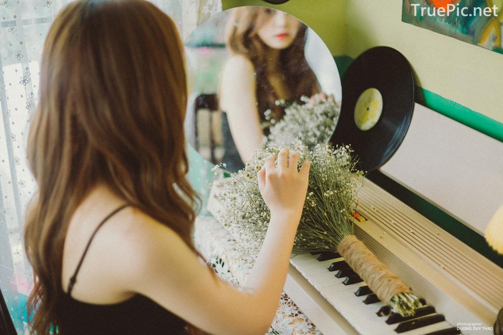 Vietnamese cute model - Nguyen Yen Nhi - One day practicing piano - Picture 27