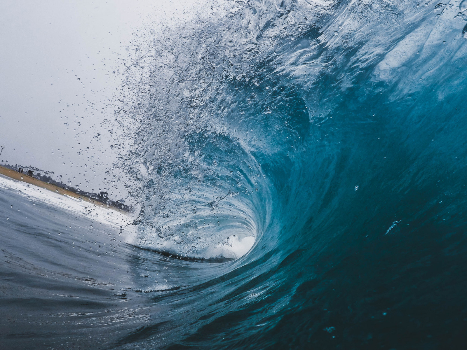 wave, ocean, spray