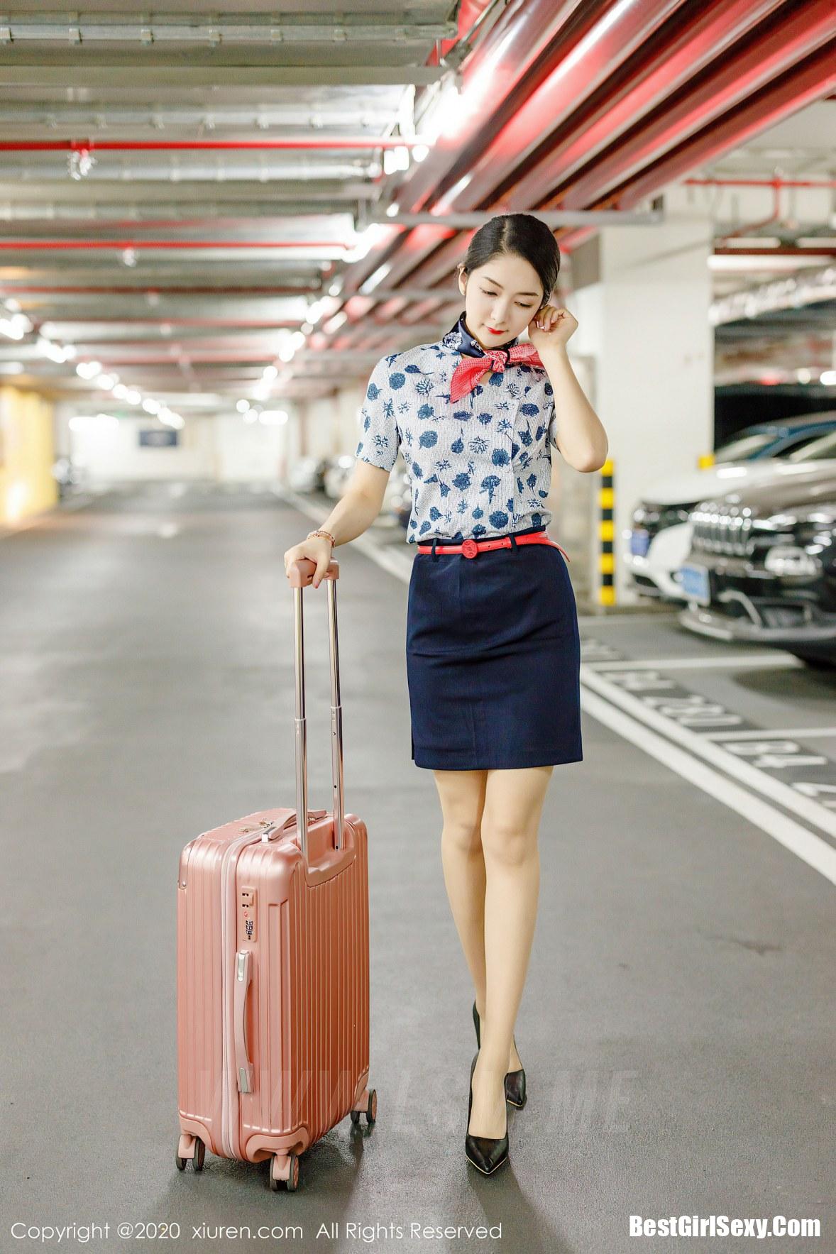 XiuRen No.2305 Di Yi Uniform flight attendant high heels 12