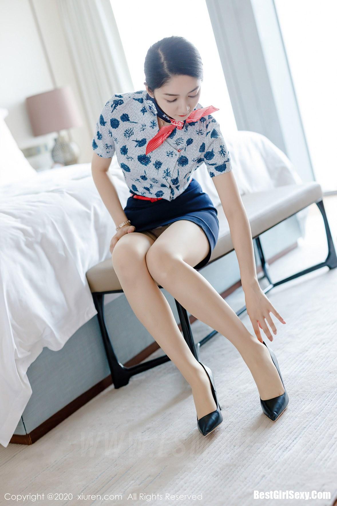 XiuRen No.2305 Di Yi Uniform flight attendant high heels 7