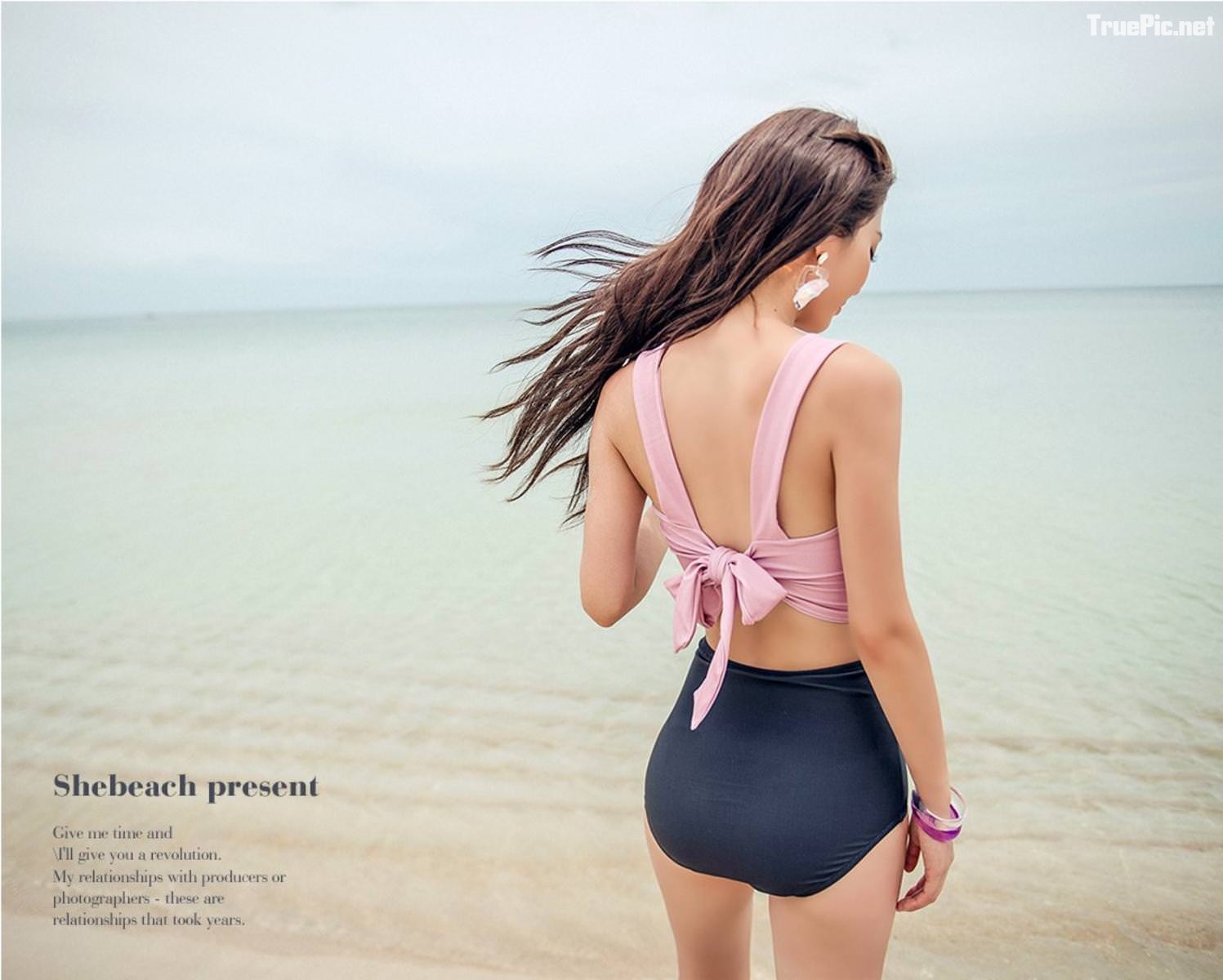 Korean fashion - Lee Chae Eun model with Sexy Beachwear and Bikini Set, TruePic.net