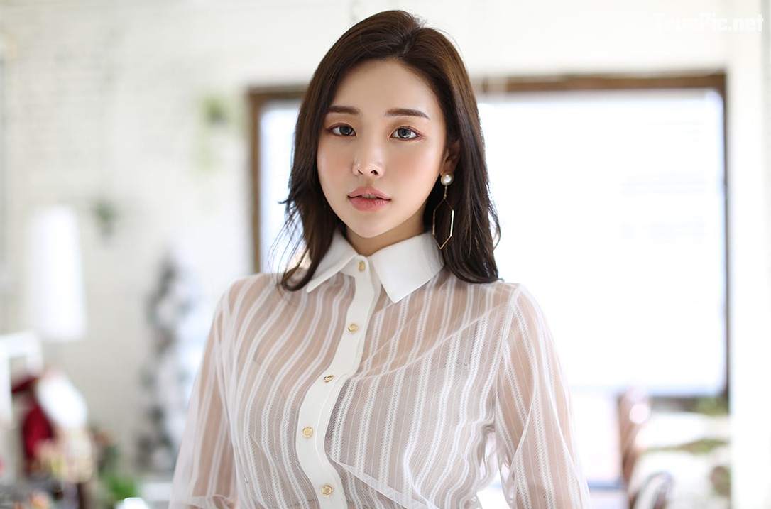 Park Da Hyun beautiful images - Korean fashion office dress - Jan.2018, TruePic.net