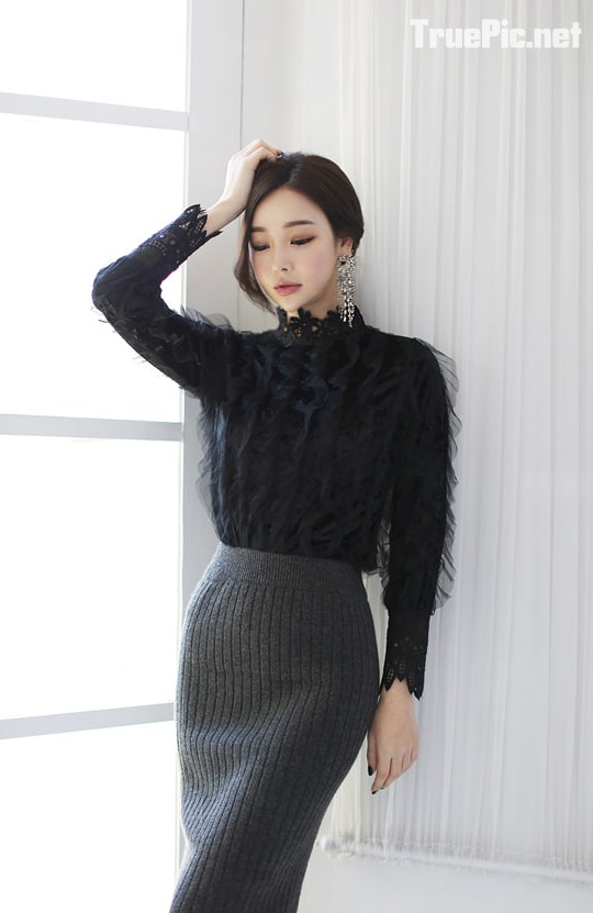 Park Da Hyun beautiful images - Korean fashion office dress - Jan.2018, TruePic.net